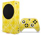 WraptorSkinz Skin Wrap compatible with the 2020 XBOX Series S Console and Controller Wavey Yellow (XBOX NOT INCLUDED)