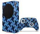 WraptorSkinz Skin Wrap compatible with the 2020 XBOX Series S Console and Controller Retro Houndstooth Blue (XBOX NOT INCLUDED)