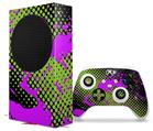 WraptorSkinz Skin Wrap compatible with the 2020 XBOX Series S Console and Controller Halftone Splatter Hot Pink Green (XBOX NOT INCLUDED)