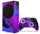 WraptorSkinz Skin Wrap compatible with the 2020 XBOX Series S Console and Controller Halftone Splatter Blue Hot Pink (XBOX NOT INCLUDED)
