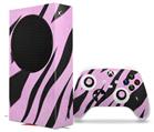 WraptorSkinz Skin Wrap compatible with the 2020 XBOX Series S Console and Controller Zebra Skin Pink (XBOX NOT INCLUDED)