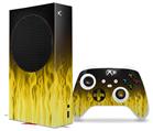 WraptorSkinz Skin Wrap compatible with the 2020 XBOX Series S Console and Controller Fire Yellow (XBOX NOT INCLUDED)