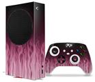 WraptorSkinz Skin Wrap compatible with the 2020 XBOX Series S Console and Controller Fire Pink (XBOX NOT INCLUDED)