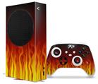 WraptorSkinz Skin Wrap compatible with the 2020 XBOX Series S Console and Controller Fire on Black (XBOX NOT INCLUDED)