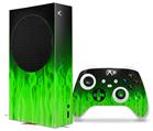 WraptorSkinz Skin Wrap compatible with the 2020 XBOX Series S Console and Controller Fire Green (XBOX NOT INCLUDED)