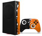 WraptorSkinz Skin Wrap compatible with the 2020 XBOX Series S Console and Controller Ripped Colors Black Orange (XBOX NOT INCLUDED)