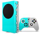 WraptorSkinz Skin Wrap compatible with the 2020 XBOX Series S Console and Controller Ripped Colors Neon Teal Gray (XBOX NOT INCLUDED)