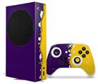 WraptorSkinz Skin Wrap compatible with the 2020 XBOX Series S Console and Controller Ripped Colors Purple Yellow (XBOX NOT INCLUDED)