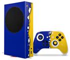 WraptorSkinz Skin Wrap compatible with the 2020 XBOX Series S Console and Controller Ripped Colors Blue Yellow (XBOX NOT INCLUDED)