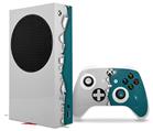 WraptorSkinz Skin Wrap compatible with the 2020 XBOX Series S Console and Controller Ripped Colors Gray Seafoam Green (XBOX NOT INCLUDED)