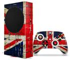 WraptorSkinz Skin Wrap compatible with the 2020 XBOX Series S Console and Controller Painted Faded and Cracked Union Jack British Flag (XBOX NOT INCLUDED)