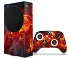 WraptorSkinz Skin Wrap compatible with the 2020 XBOX Series S Console and Controller Fire Flower (XBOX NOT INCLUDED)