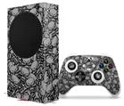WraptorSkinz Skin Wrap compatible with the 2020 XBOX Series S Console and Controller Scattered Skulls Gray (XBOX NOT INCLUDED)