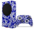 WraptorSkinz Skin Wrap compatible with the 2020 XBOX Series S Console and Controller Scattered Skulls Royal Blue (XBOX NOT INCLUDED)