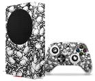 WraptorSkinz Skin Wrap compatible with the 2020 XBOX Series S Console and Controller Scattered Skulls White (XBOX NOT INCLUDED)