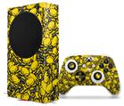 WraptorSkinz Skin Wrap compatible with the 2020 XBOX Series S Console and Controller Scattered Skulls Yellow (XBOX NOT INCLUDED)