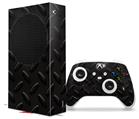 WraptorSkinz Skin Wrap compatible with the 2020 XBOX Series S Console and Controller Diamond Plate Metal 02 Black (XBOX NOT INCLUDED)