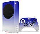 WraptorSkinz Skin Wrap compatible with the 2020 XBOX Series S Console and Controller Smooth Fades White Blue (XBOX NOT INCLUDED)