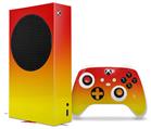 WraptorSkinz Skin Wrap compatible with the 2020 XBOX Series S Console and Controller Smooth Fades Yellow Red (XBOX NOT INCLUDED)