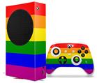 WraptorSkinz Skin Wrap compatible with the 2020 XBOX Series S Console and Controller Rainbow Stripes (XBOX NOT INCLUDED)