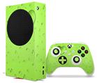 WraptorSkinz Skin Wrap compatible with the 2020 XBOX Series S Console and Controller Raining Neon Green (XBOX NOT INCLUDED)