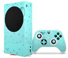 WraptorSkinz Skin Wrap compatible with the 2020 XBOX Series S Console and Controller Raining Neon Teal (XBOX NOT INCLUDED)