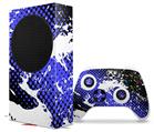 WraptorSkinz Skin Wrap compatible with the 2020 XBOX Series S Console and Controller Halftone Splatter White Blue (XBOX NOT INCLUDED)
