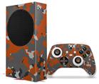 WraptorSkinz Skin Wrap compatible with the 2020 XBOX Series S Console and Controller WraptorCamo Old School Camouflage Camo Orange Burnt (XBOX NOT INCLUDED)