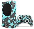 WraptorSkinz Skin Wrap compatible with the 2020 XBOX Series S Console and Controller WraptorCamo Old School Camouflage Camo Neon Teal (XBOX NOT INCLUDED)