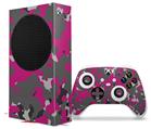 WraptorSkinz Skin Wrap compatible with the 2020 XBOX Series S Console and Controller WraptorCamo Old School Camouflage Camo Fuschia Hot Pink (XBOX NOT INCLUDED)