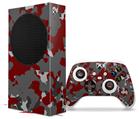 WraptorSkinz Skin Wrap compatible with the 2020 XBOX Series S Console and Controller WraptorCamo Old School Camouflage Camo Red Dark (XBOX NOT INCLUDED)
