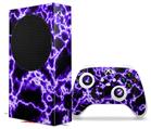 WraptorSkinz Skin Wrap compatible with the 2020 XBOX Series S Console and Controller Electrify Purple (XBOX NOT INCLUDED)