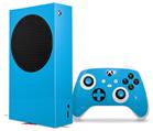 WraptorSkinz Skin Wrap compatible with the 2020 XBOX Series S Console and Controller Solids Collection Blue Neon (XBOX NOT INCLUDED)
