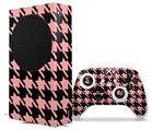 WraptorSkinz Skin Wrap compatible with the 2020 XBOX Series S Console and Controller Houndstooth Pink on Black (XBOX NOT INCLUDED)