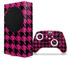 WraptorSkinz Skin Wrap compatible with the 2020 XBOX Series S Console and Controller Houndstooth Hot Pink on Black (XBOX NOT INCLUDED)