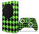 WraptorSkinz Skin Wrap compatible with the 2020 XBOX Series S Console and Controller Houndstooth Neon Lime Green on Black (XBOX NOT INCLUDED)