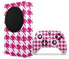 WraptorSkinz Skin Wrap compatible with the 2020 XBOX Series S Console and Controller Houndstooth Hot Pink (XBOX NOT INCLUDED)