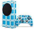 WraptorSkinz Skin Wrap compatible with the 2020 XBOX Series S Console and Controller Squared Neon Blue (XBOX NOT INCLUDED)