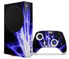 WraptorSkinz Skin Wrap compatible with the 2020 XBOX Series S Console and Controller Lightning Blue (XBOX NOT INCLUDED)