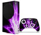WraptorSkinz Skin Wrap compatible with the 2020 XBOX Series S Console and Controller Lightning Purple (XBOX NOT INCLUDED)