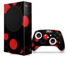 WraptorSkinz Skin Wrap compatible with the 2020 XBOX Series S Console and Controller Lots of Dots Red on Black (XBOX NOT INCLUDED)