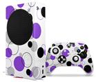 WraptorSkinz Skin Wrap compatible with the 2020 XBOX Series S Console and Controller Lots of Dots Purple on White (XBOX NOT INCLUDED)