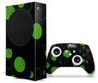 WraptorSkinz Skin Wrap compatible with the 2020 XBOX Series S Console and Controller Lots of Dots Green on Black (XBOX NOT INCLUDED)