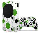 WraptorSkinz Skin Wrap compatible with the 2020 XBOX Series S Console and Controller Lots of Dots Green on White (XBOX NOT INCLUDED)