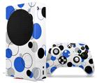 WraptorSkinz Skin Wrap compatible with the 2020 XBOX Series S Console and Controller Lots of Dots Blue on White (XBOX NOT INCLUDED)