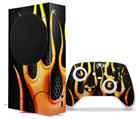 WraptorSkinz Skin Wrap compatible with the 2020 XBOX Series S Console and Controller Metal Flames (XBOX NOT INCLUDED)