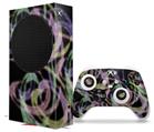 WraptorSkinz Skin Wrap compatible with the 2020 XBOX Series S Console and Controller Neon Swoosh on Black (XBOX NOT INCLUDED)