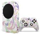 WraptorSkinz Skin Wrap compatible with the 2020 XBOX Series S Console and Controller Neon Swoosh on White (XBOX NOT INCLUDED)