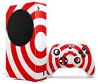 WraptorSkinz Skin Wrap compatible with the 2020 XBOX Series S Console and Controller Bullseye Red and White (XBOX NOT INCLUDED)