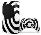 WraptorSkinz Skin Wrap compatible with the 2020 XBOX Series S Console and Controller Bullseye Black and White (XBOX NOT INCLUDED)